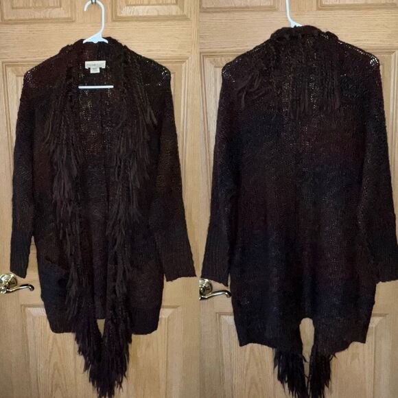 Denim & Supply Ralph Lauren Open Front Fringe Cardigan Sweater - Picture 2 of 5